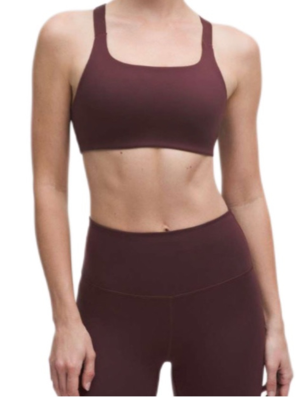NWT Lululemon Ultralu Square-Neck Workout Bra Medium Support Goodnight Plum Sz 6